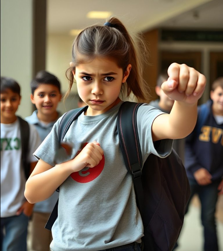 ¿La nueva? Los matones pensaron que era indefensa. Pero todo cambió cuando descubrieron quiénes eran sus padres…