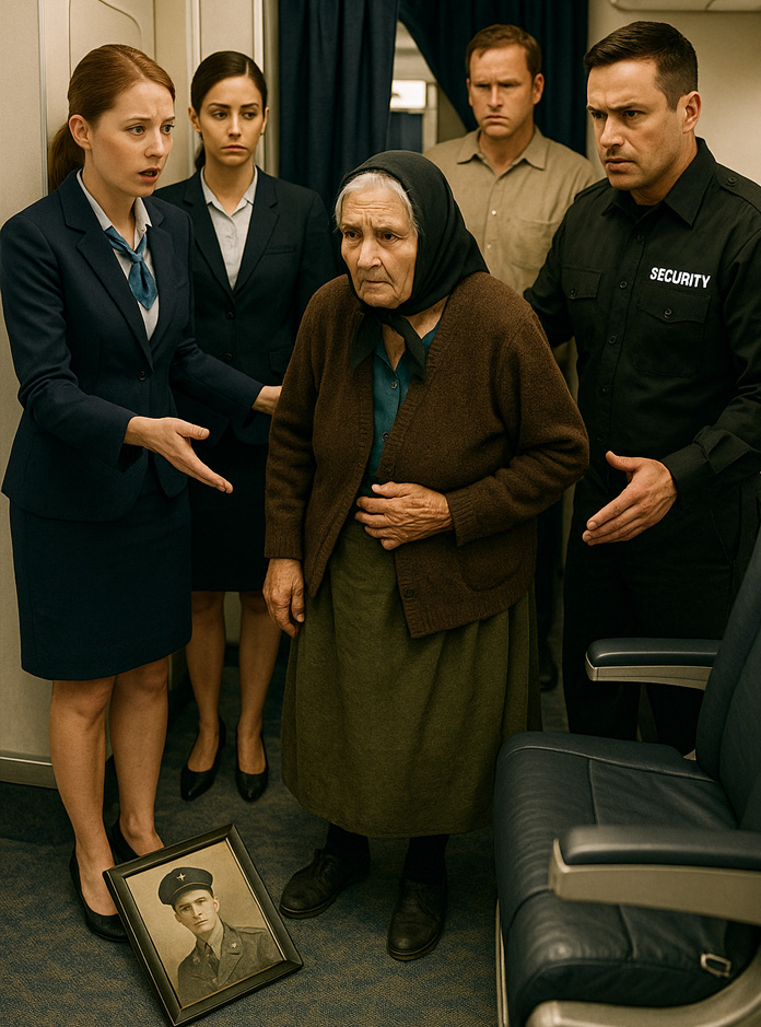 Los auxiliares de vuelo no permitieron que la abuela abordara la clase ejecutiva del avión.
