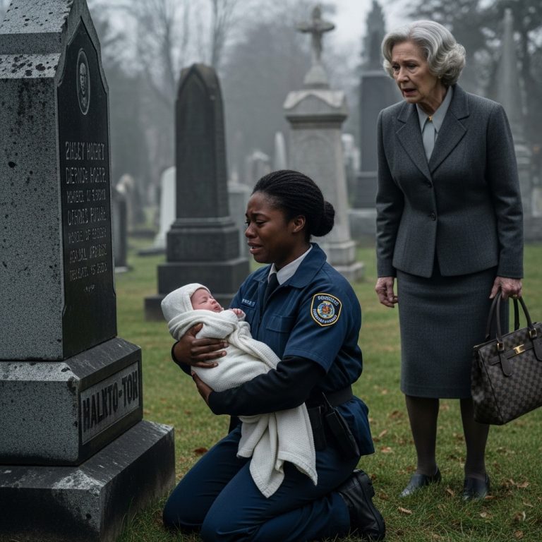 Un multimillonario visita la tumba de su hijo y encuentra a una camarera negra llorando con un bebé. ¡Quedó en shock!