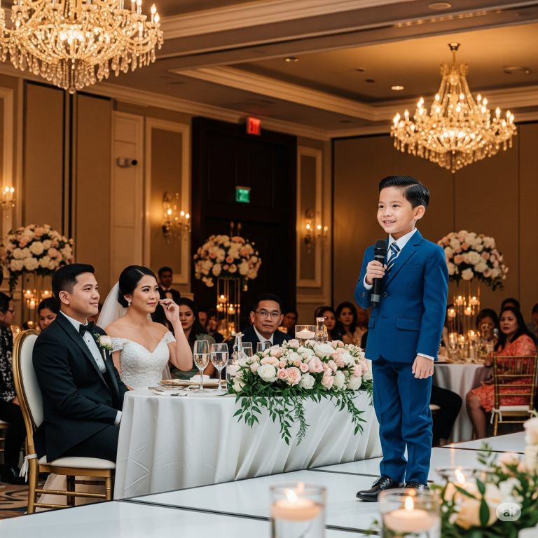 En la boda de mi hermano, su esposa me humilló públicamente delante de todos. Pero antes de que pudiera responder… Mi hijo de 9 años tomó el micrófono en silencio—y lo que dijo lo cambió todo.